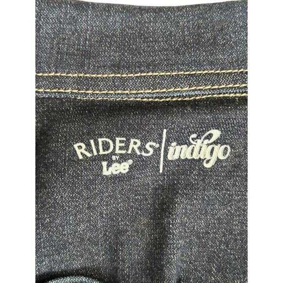 Riders Lee Denim Jacket Size L Indigo Hand Painted Creation of Adam Art to Wear - Picture 5 of 11